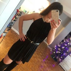 New Jessica Simpson mini dress classy gold chain